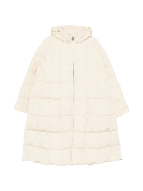 ジャケット・アウター IENKI IENKI Long Quilted Poncho Ienki Ienki Trapeze Hooded Coat | Neutrals | FARFETCH AO