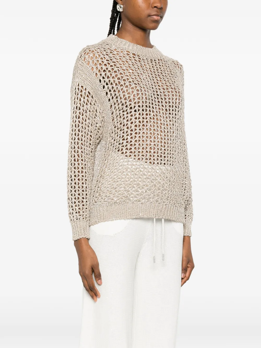  Panicale Open-knit Sweater - Neutrals 