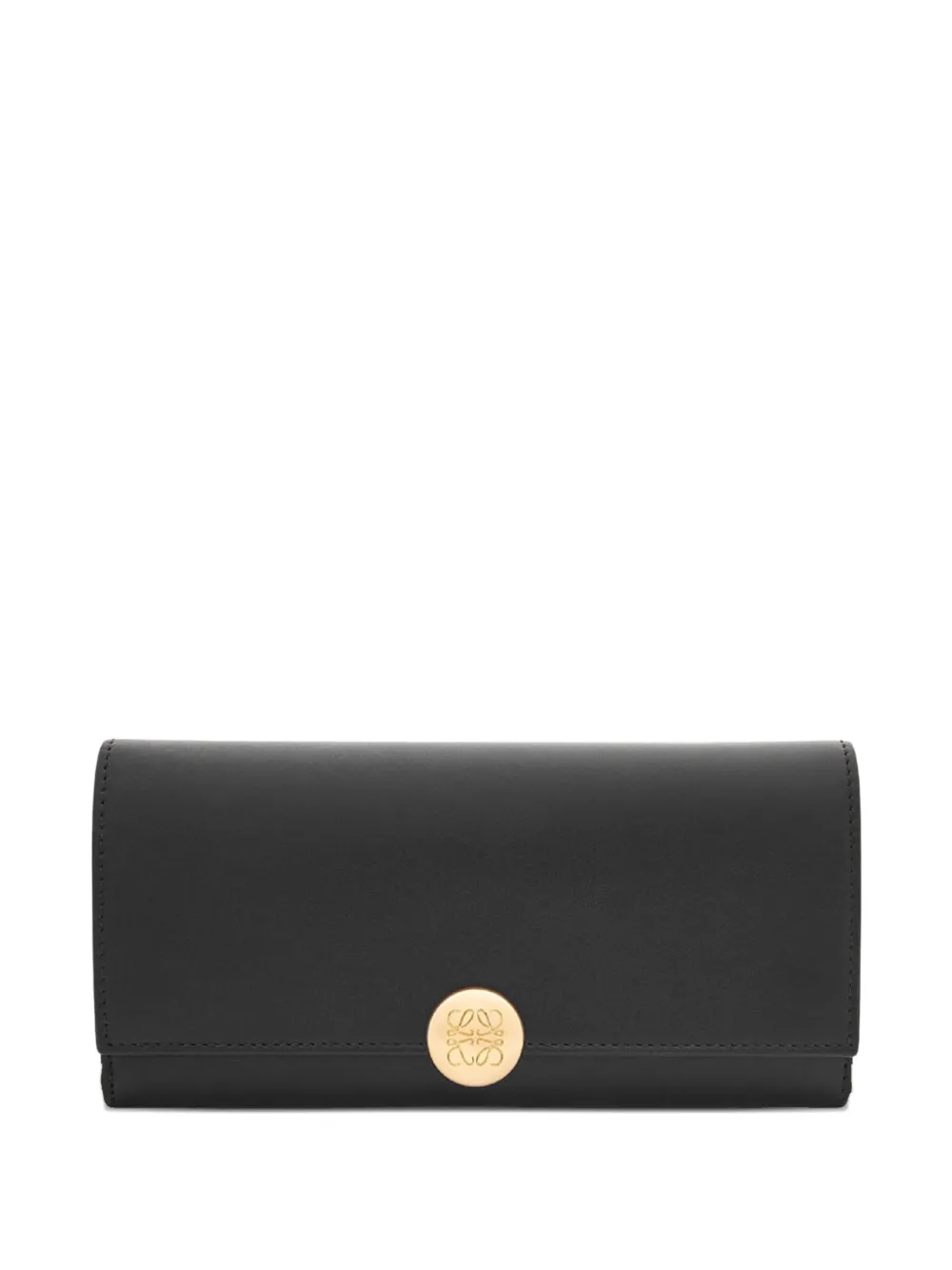 Loewe Logo-detail Leather Wallet In Purple