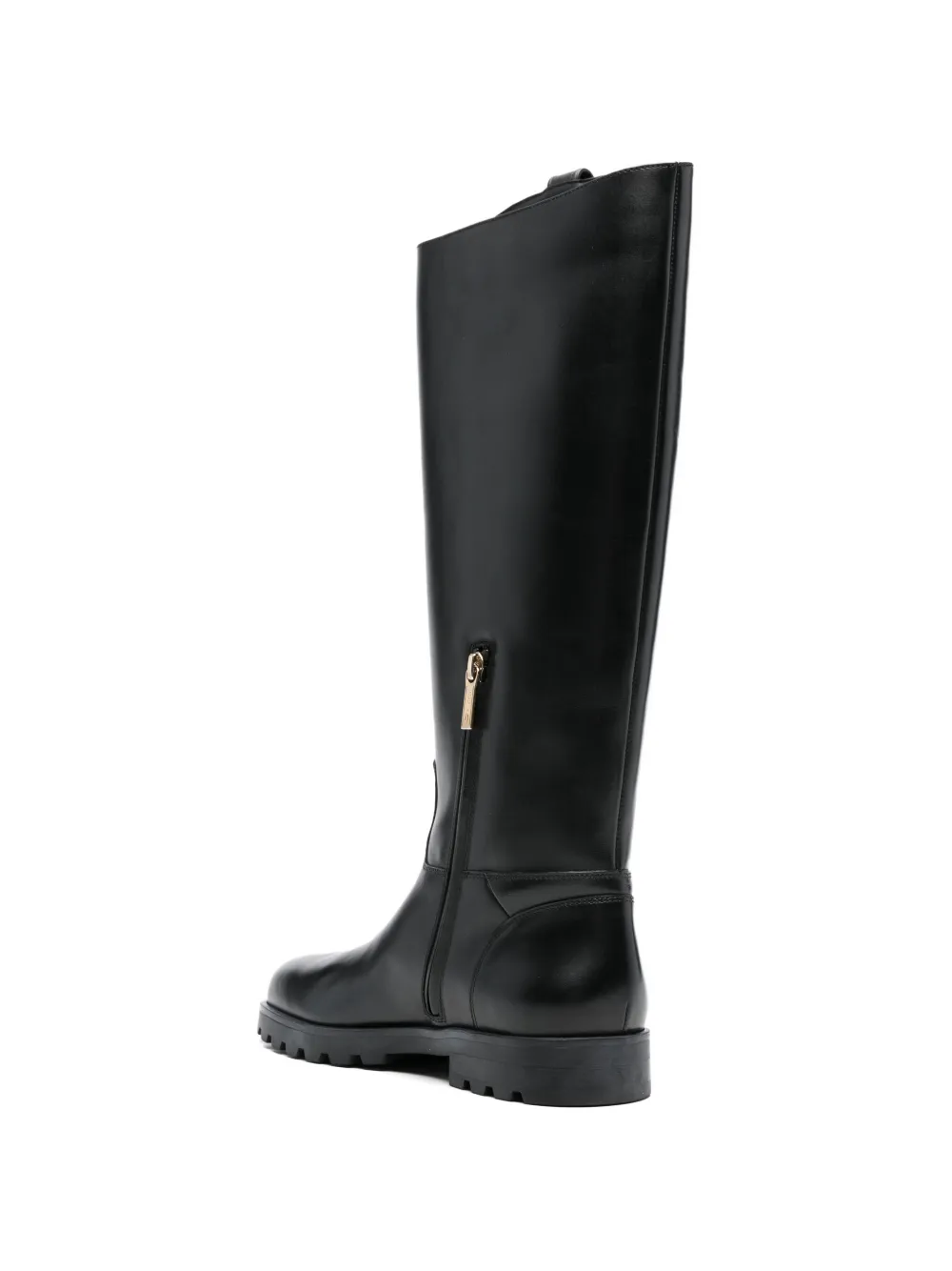 Santoni leather boots Zwart