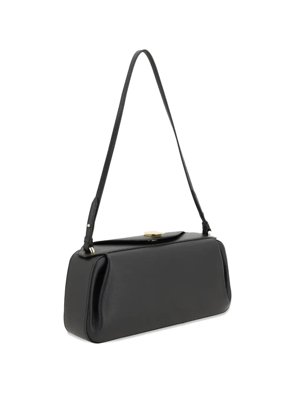  Yuzefi Oyster Pebble-grain Shoulder Bag - Black 