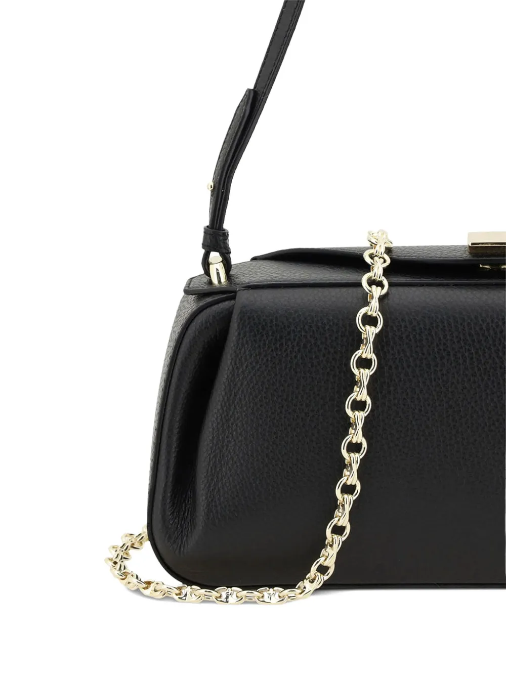  Yuzefi Oyster Pebble-grain Shoulder Bag - Black 