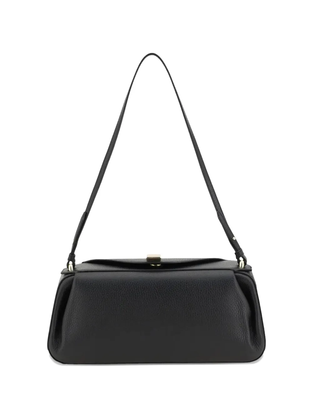 Yuzefi Oyster pebble-grain shoulder bag - Nero
