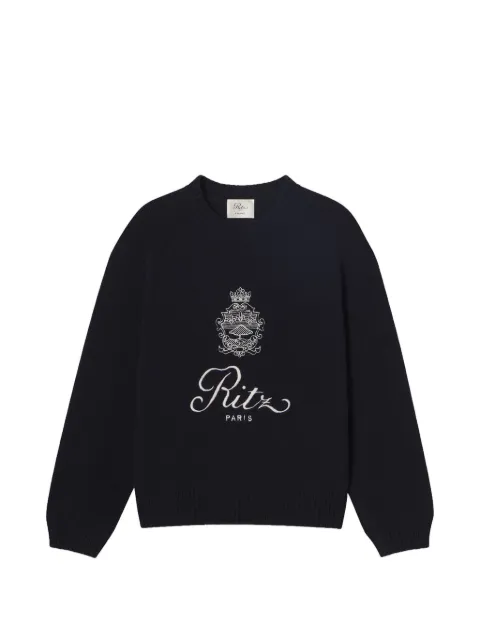 FRAME x Ritz Paris crest-embroidered sweater
