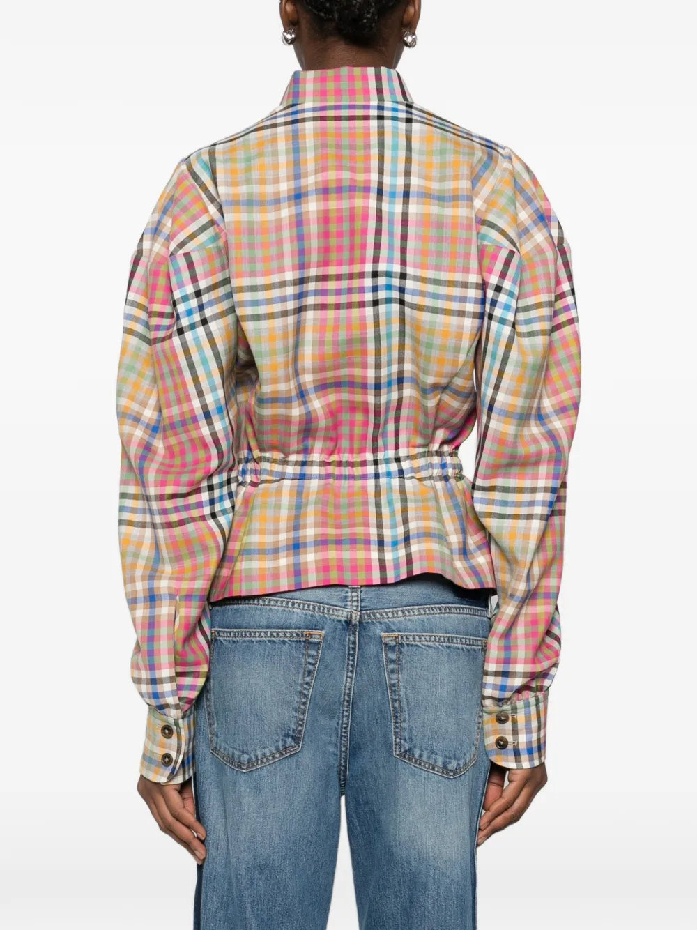 Vivienne Westwood Geruite top met knopen Beige
