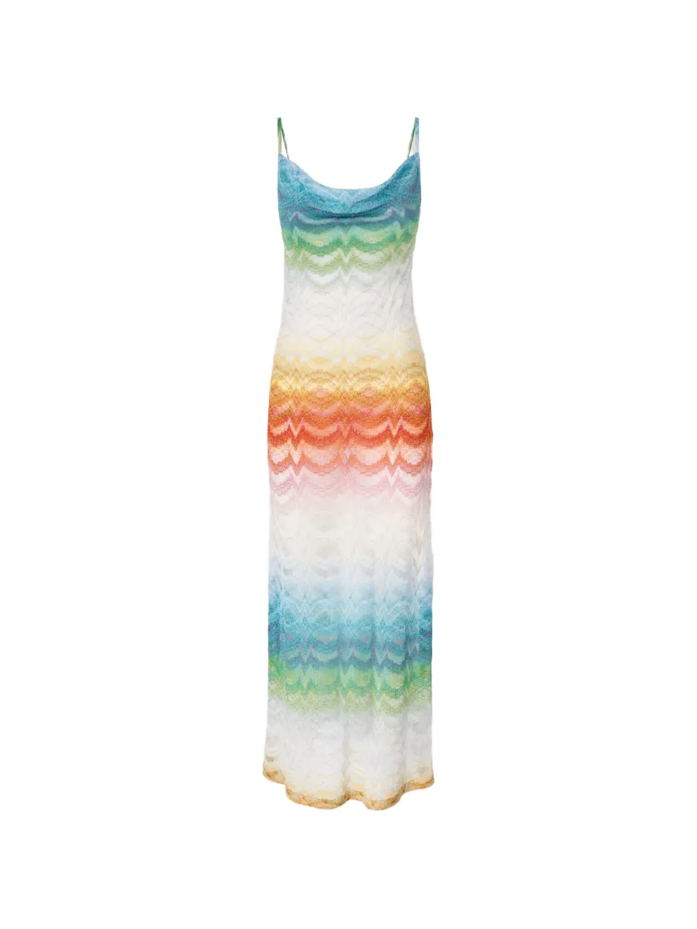 Missoni cowl-neck beach dress - Weiß