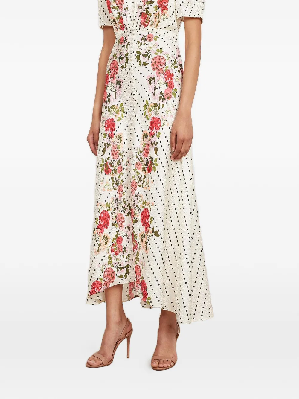 Lea Polka-Dot Floral Dress