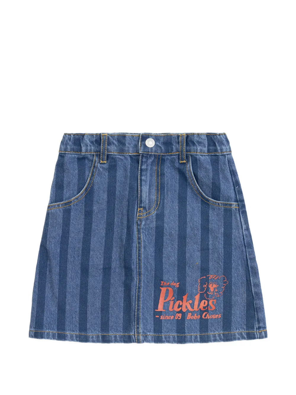 Bobo Choses striped denim skirt - Blu