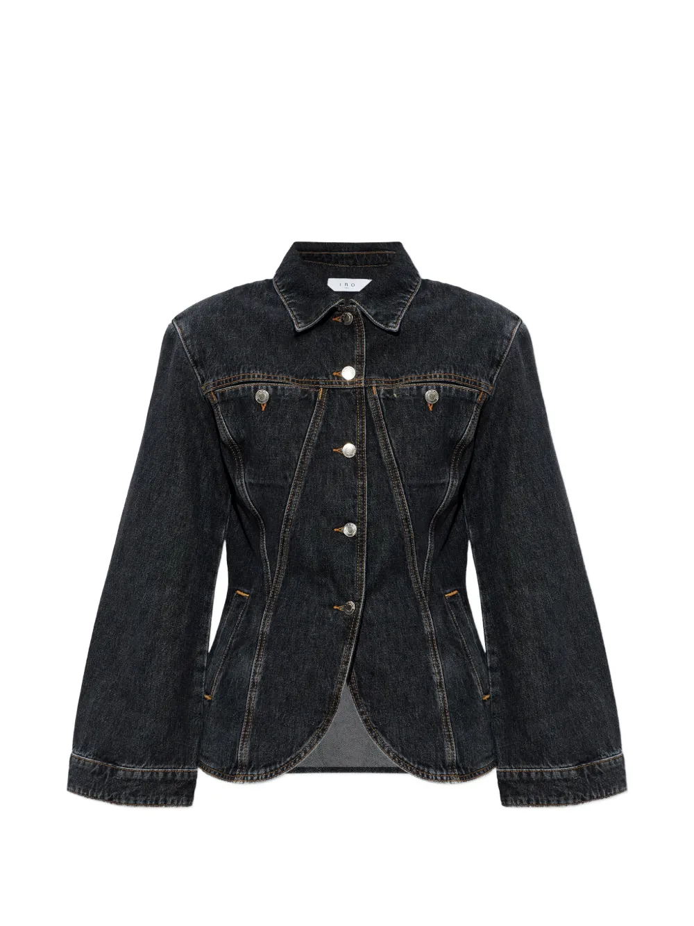 IRO flared-sleeve denim jacket - Nero
