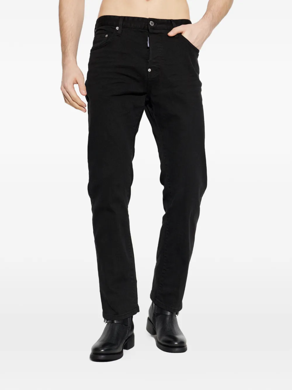 DSQUARED2 Jeans met logodetail Zwart