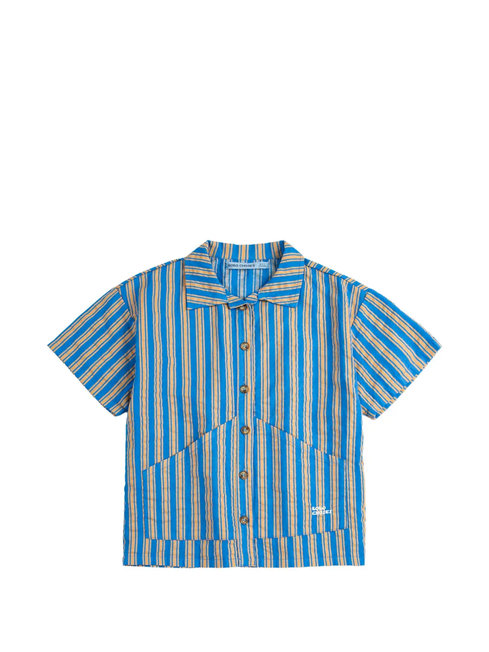 Bobo Choses striped pocket shirt - Blu