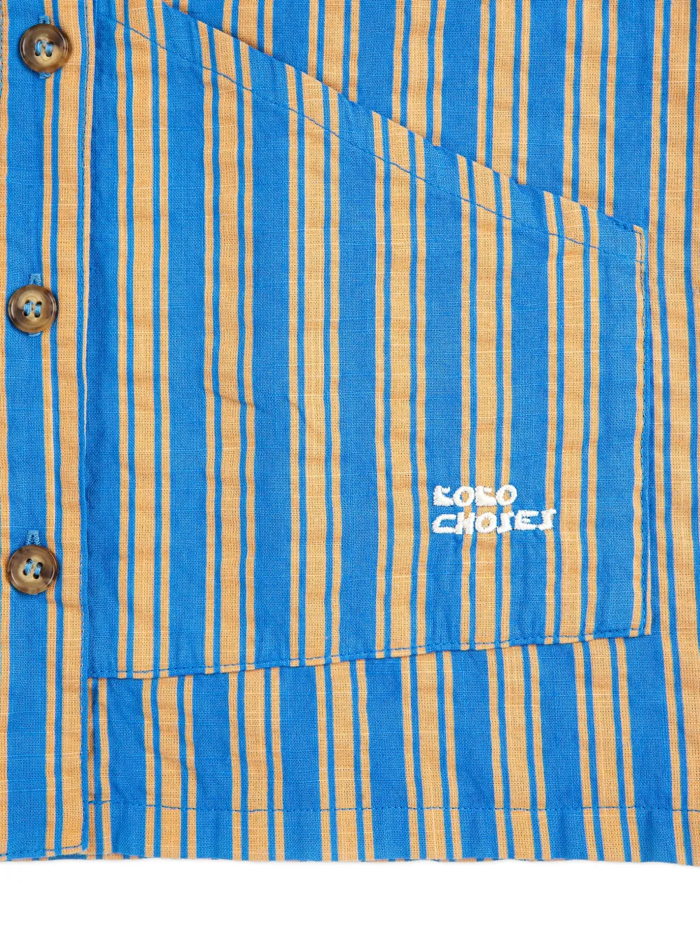 Bobo Choses Gestreept shirt met zak Blauw