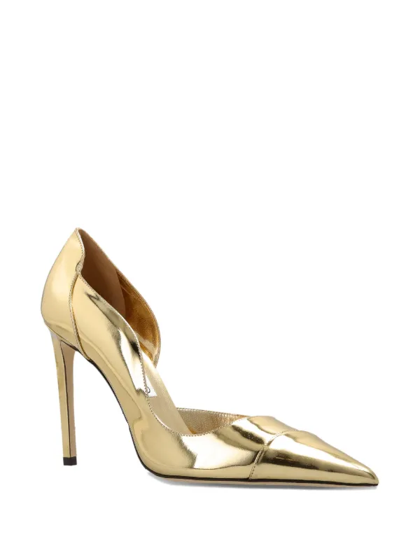 Jimmy Choo Brigitte pointed-toe Pumps | Gold | FARFETCH