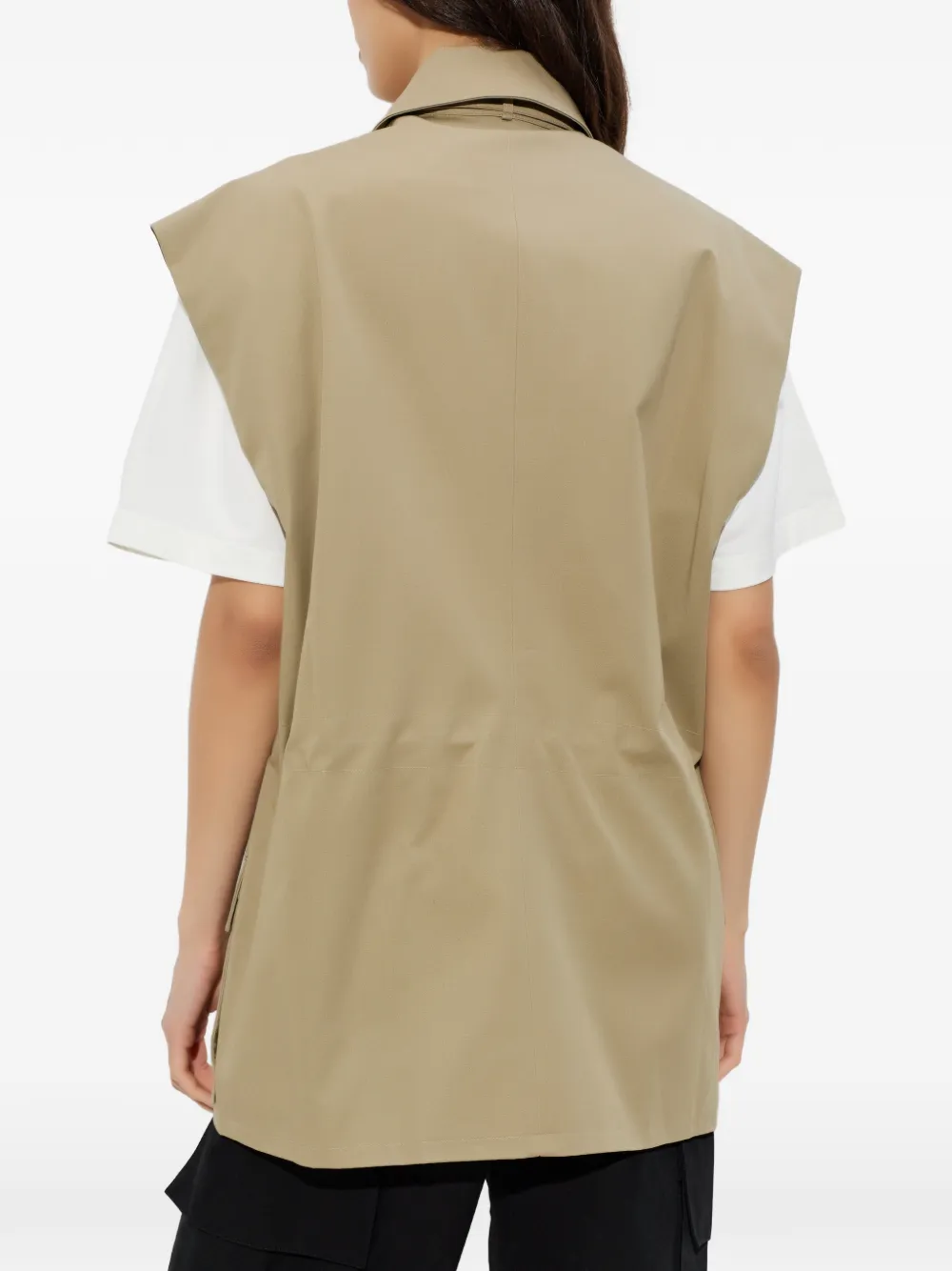 IRO Mouwloos jack met borstzak Beige
