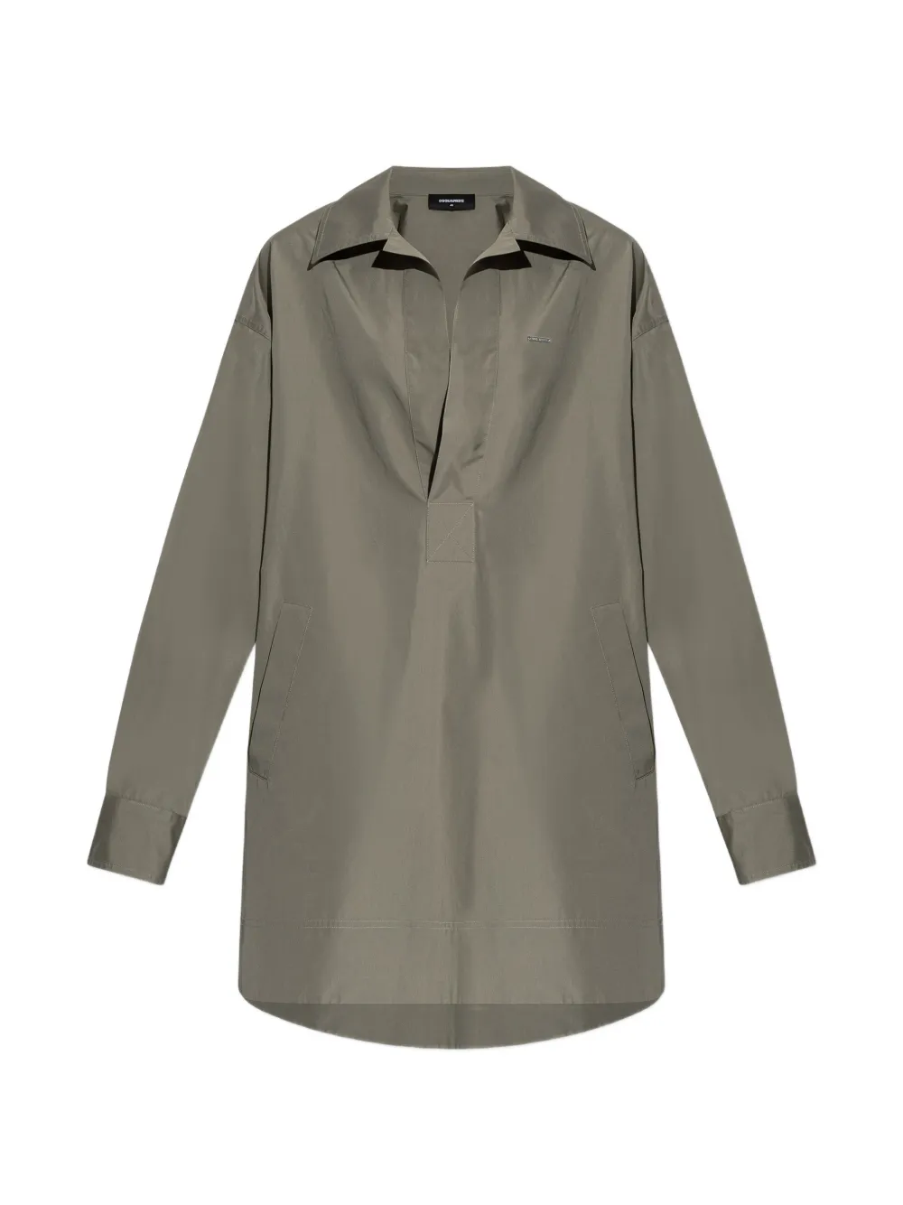 DSQUARED2 wingtip-collar mini dress - Grigio