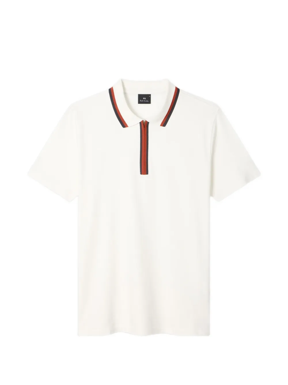 PS Paul Smith Poloshirt met halve rits Wit