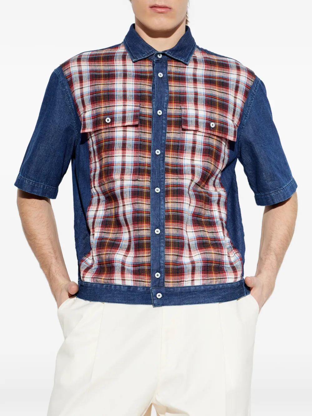 Checked Denim Shirt