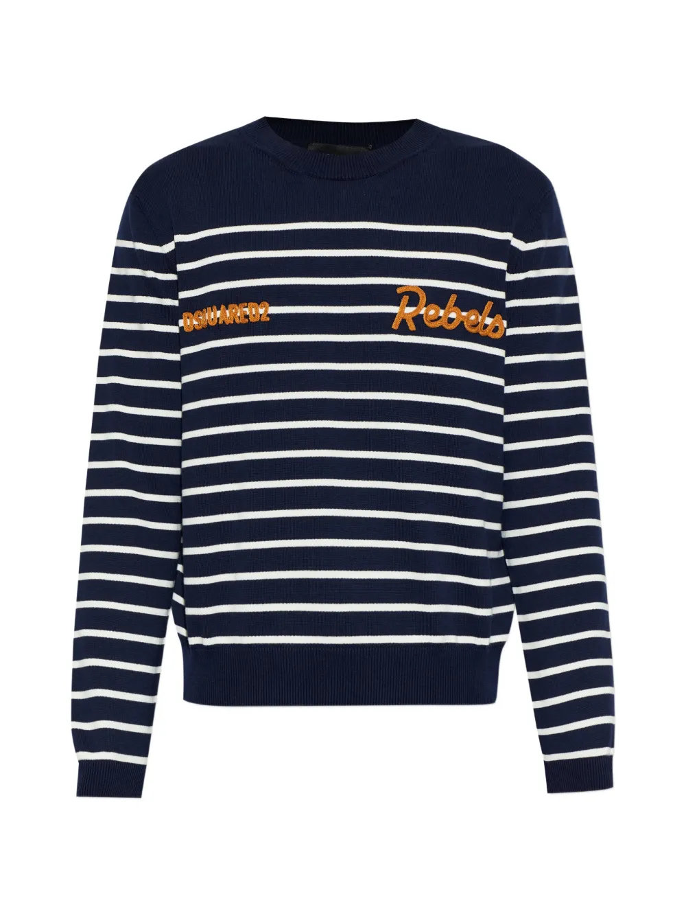 DSQUARED2 striped crew-neck sweater - Blu