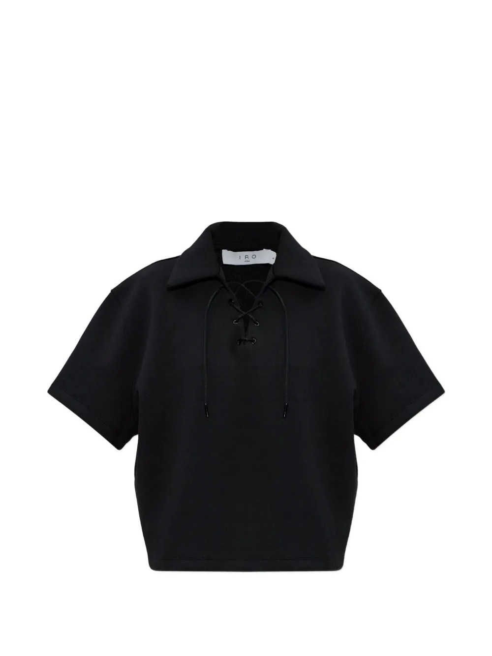IRO lace-up polo top - Nero
