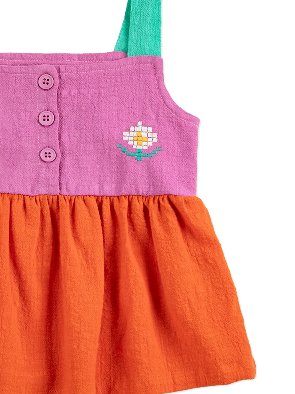 Bobo Choses Jurk verfraaid met bloemen Oranje