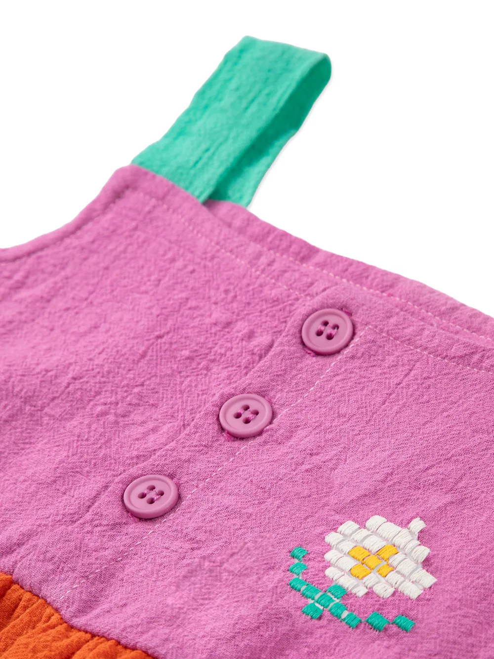 Bobo Choses Jurk verfraaid met bloemen Oranje