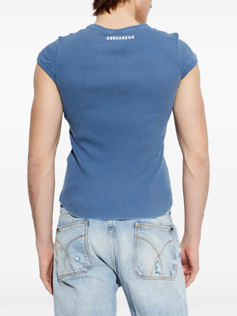 DSQUARED2 T-shirt met letters Blauw