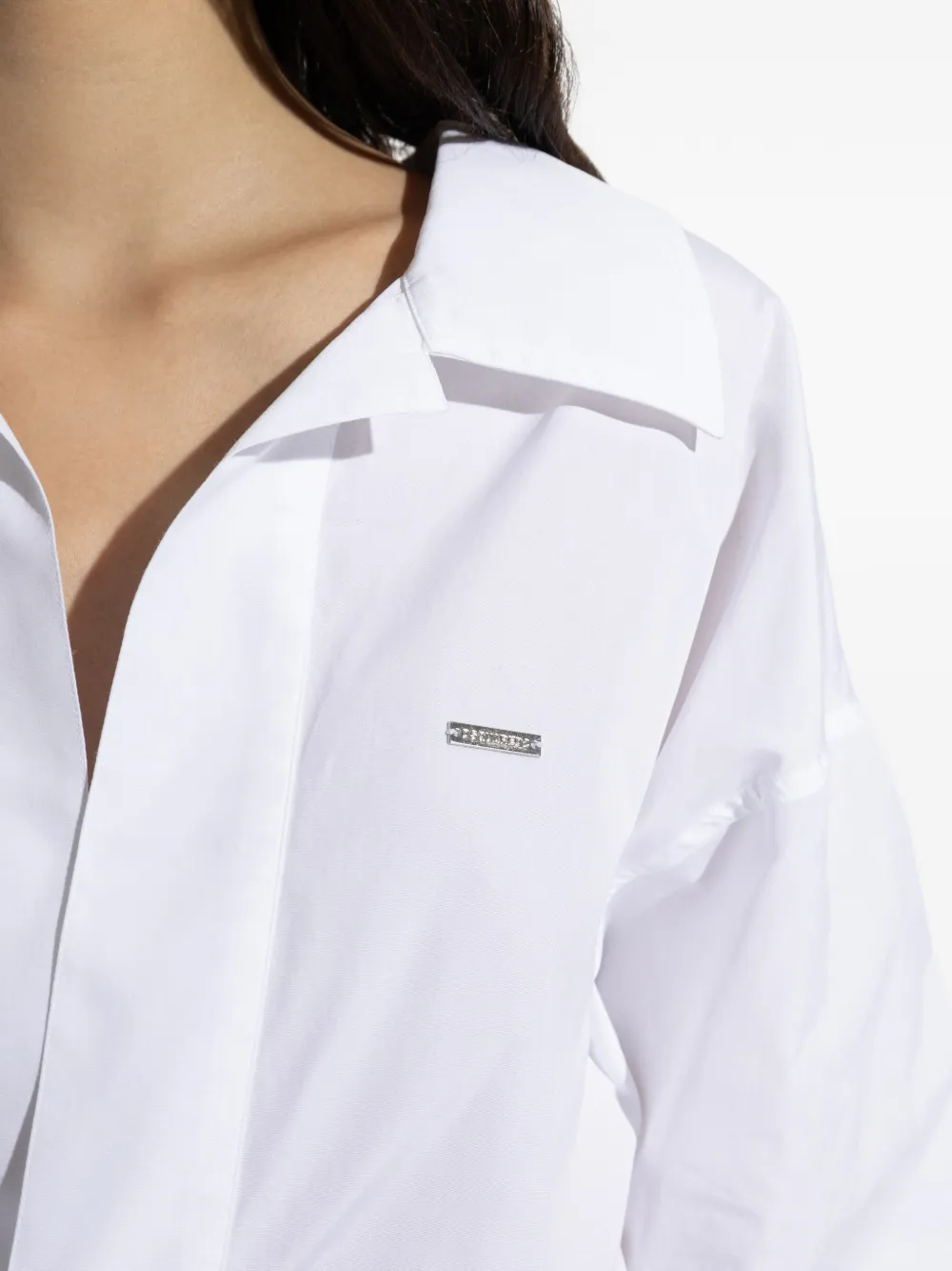 DSQUARED2 Mini-jurk met wingtip kraag Wit