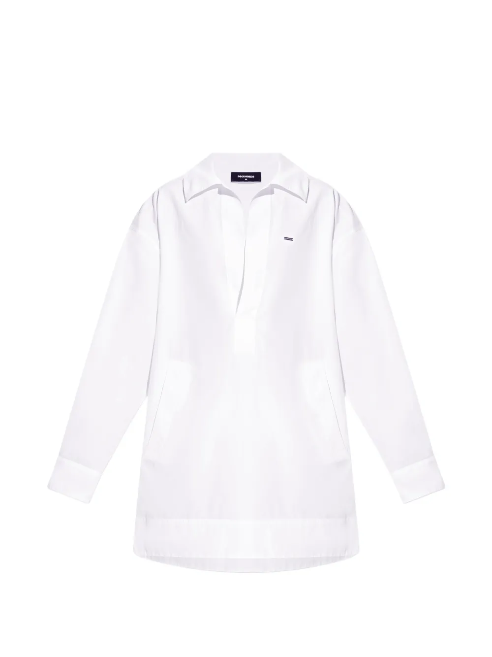 DSQUARED2 wingtip-collar mini dress - Bianco