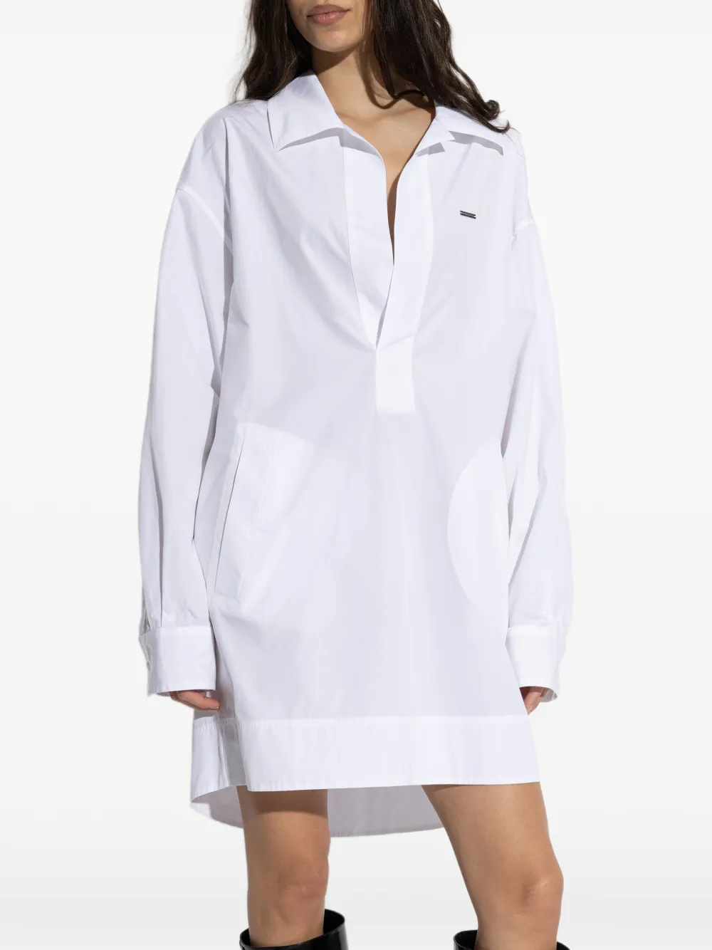 DSQUARED2 Mini-jurk met wingtip kraag Wit