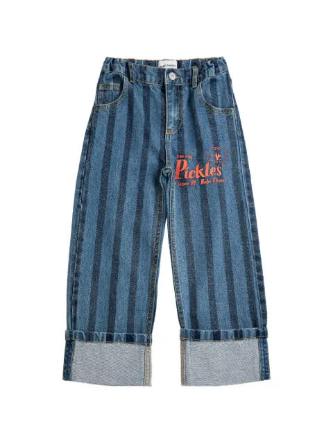 Bobo Choses striped-pattern belt-loop trousers