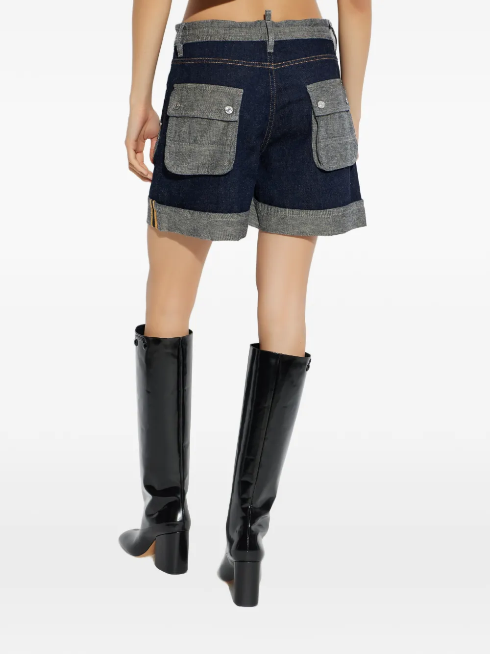 DSQUARED2 Pocket cargo shorts met trekkoord Blauw