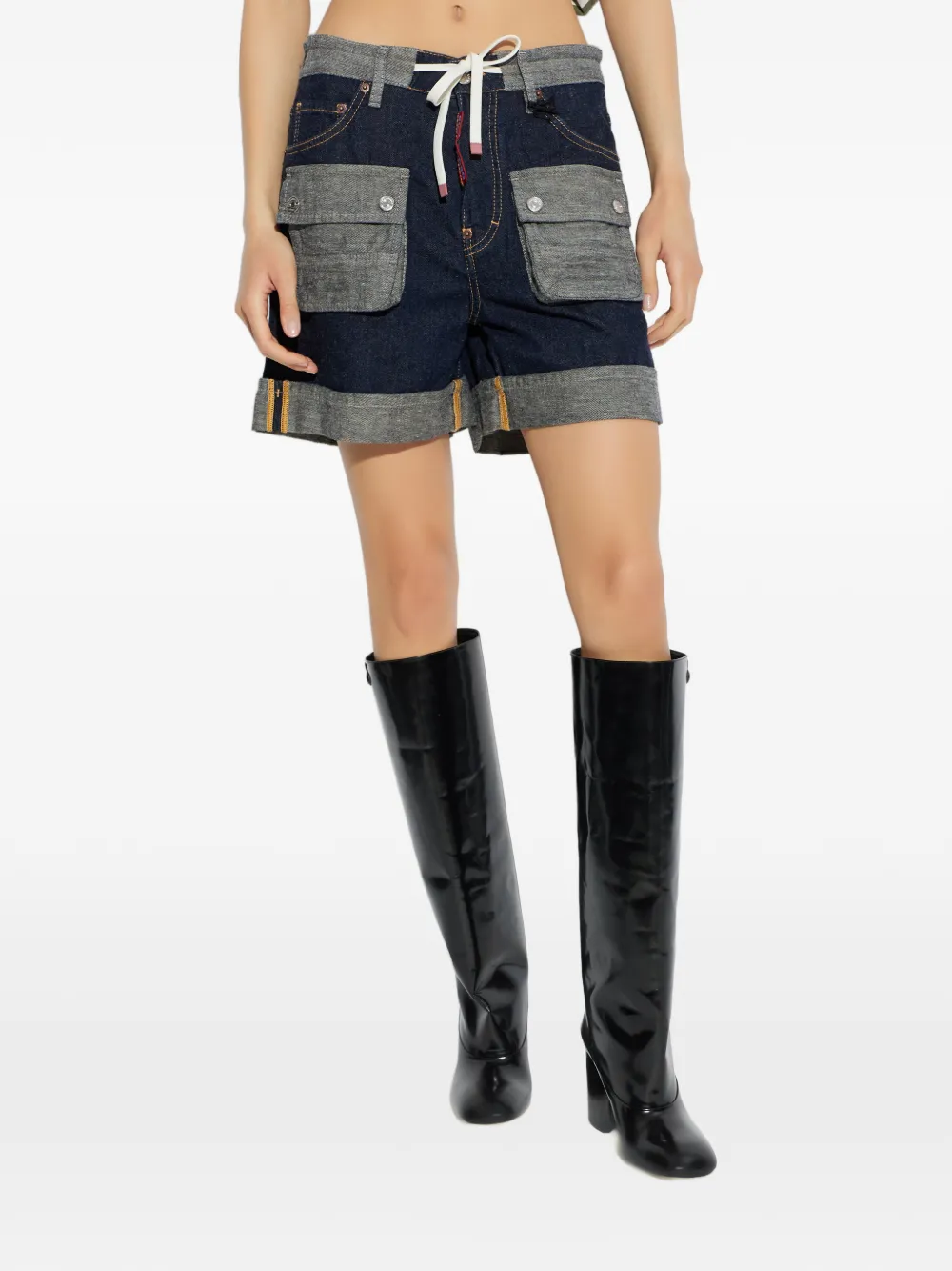  Dsquared2 Pocket Drawstring Cargo Shorts - Blue 