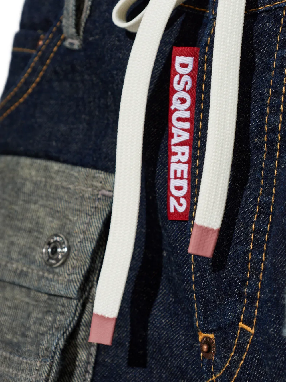 DSQUARED2 Pocket cargo shorts met trekkoord Blauw