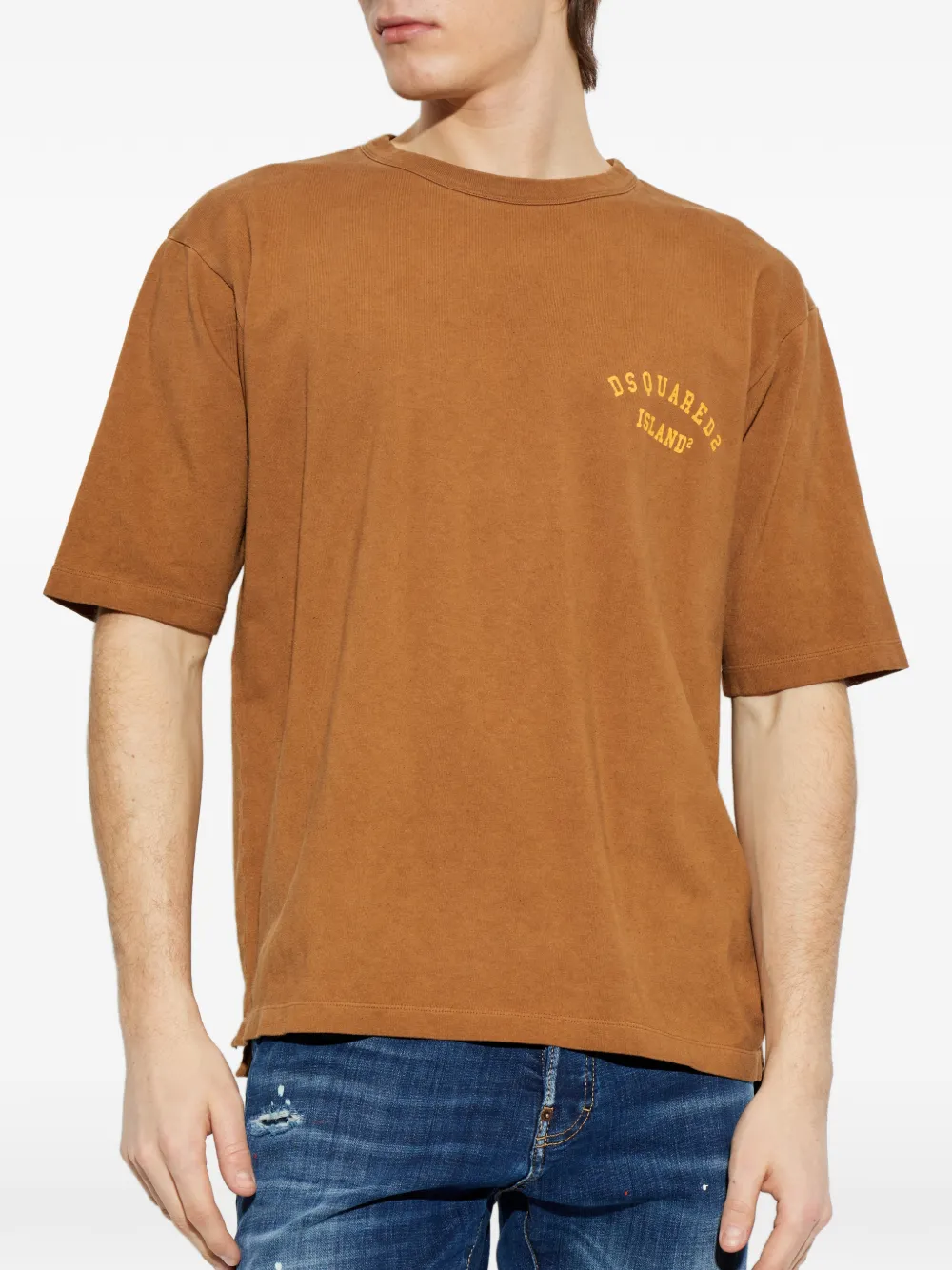  Dsquared2 Camiseta Con Detalle Del Logo - Marrón 