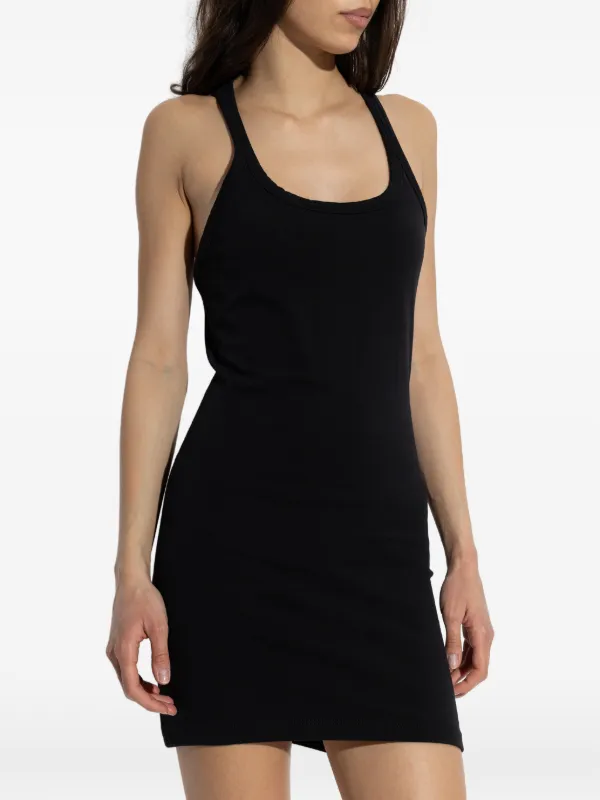 racerback dress mini Ribbed Racerback Mini Dress Black XL+
