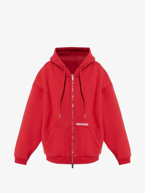 DSQUARED2 zip-up logo-detail hoodie