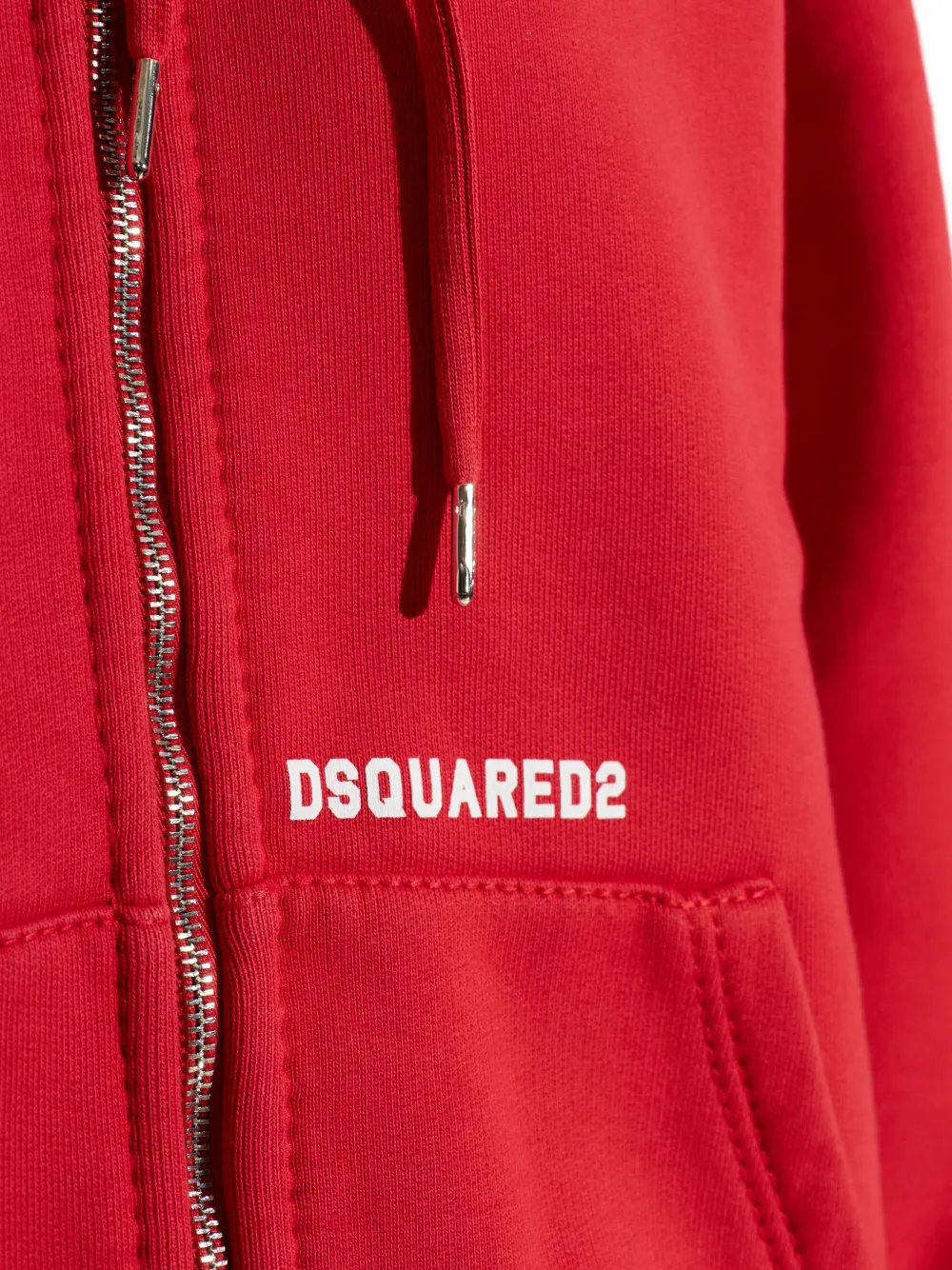 Zip-Up Logo-Detail Hoodie