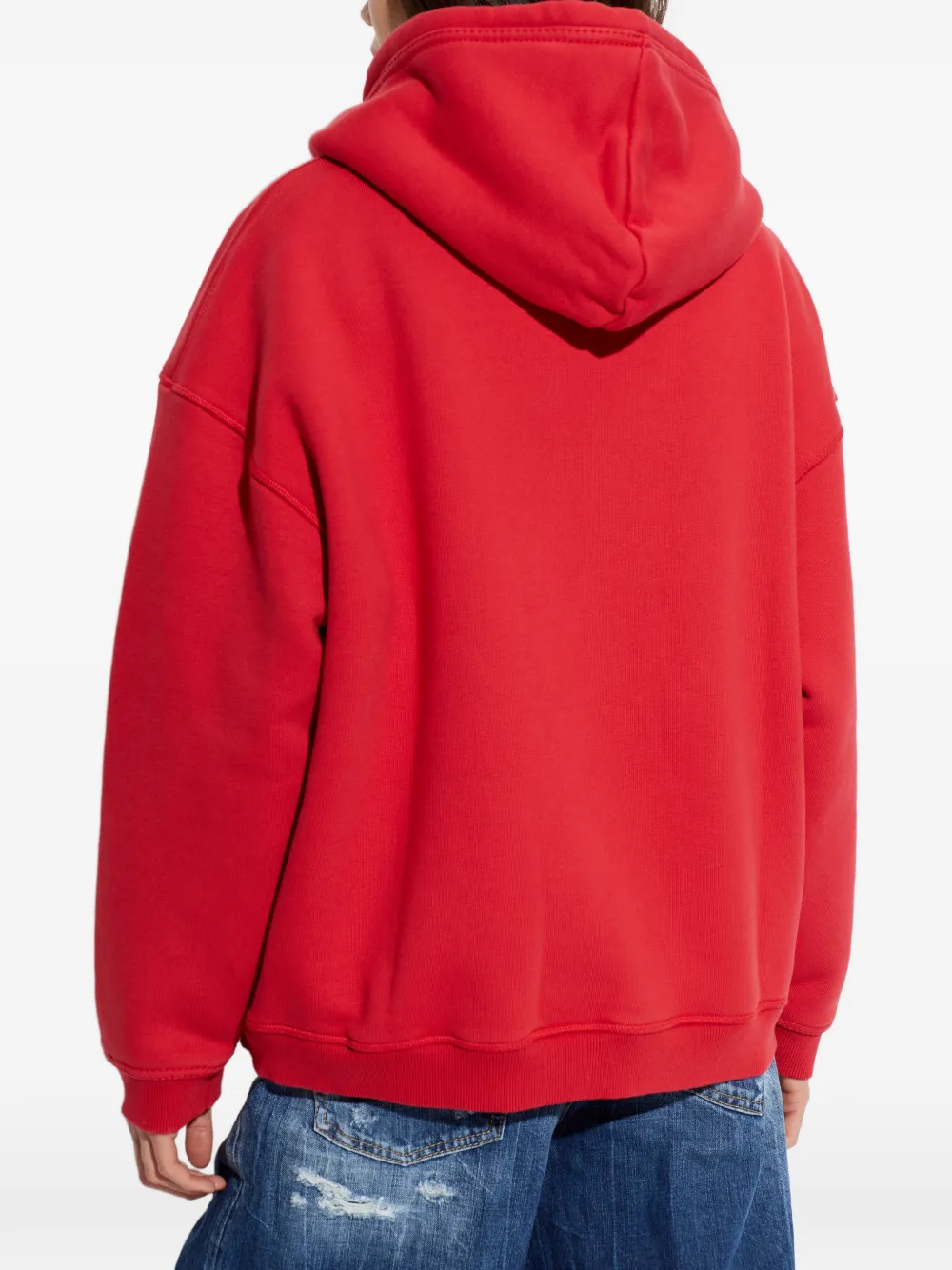 Zip-Up Logo-Detail Hoodie