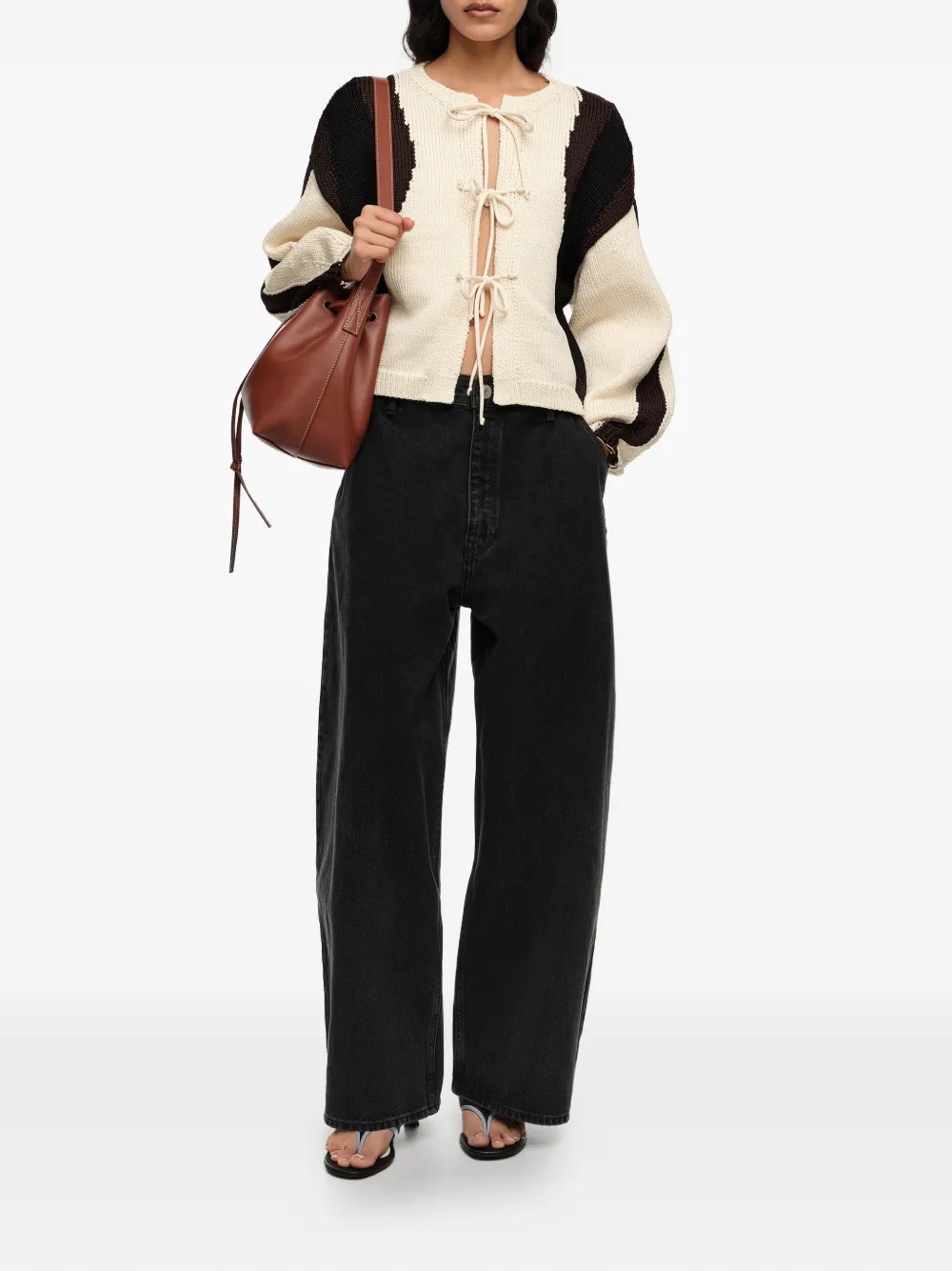  Bimba Y Lola Colour-block Cardigan - Neutrals 