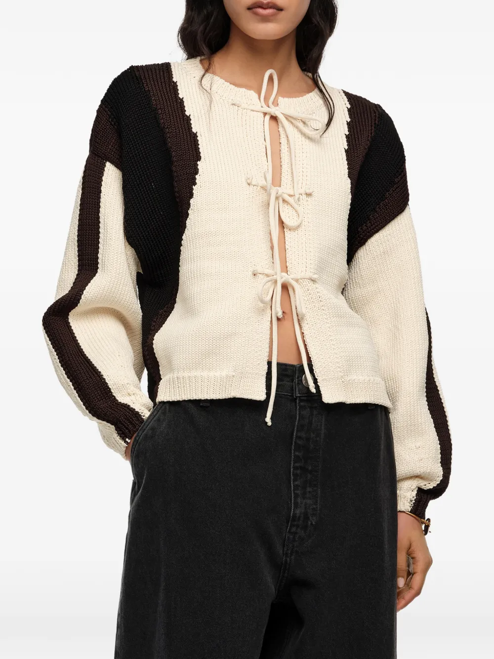  Bimba Y Lola Colour-block Cardigan - Neutrals 