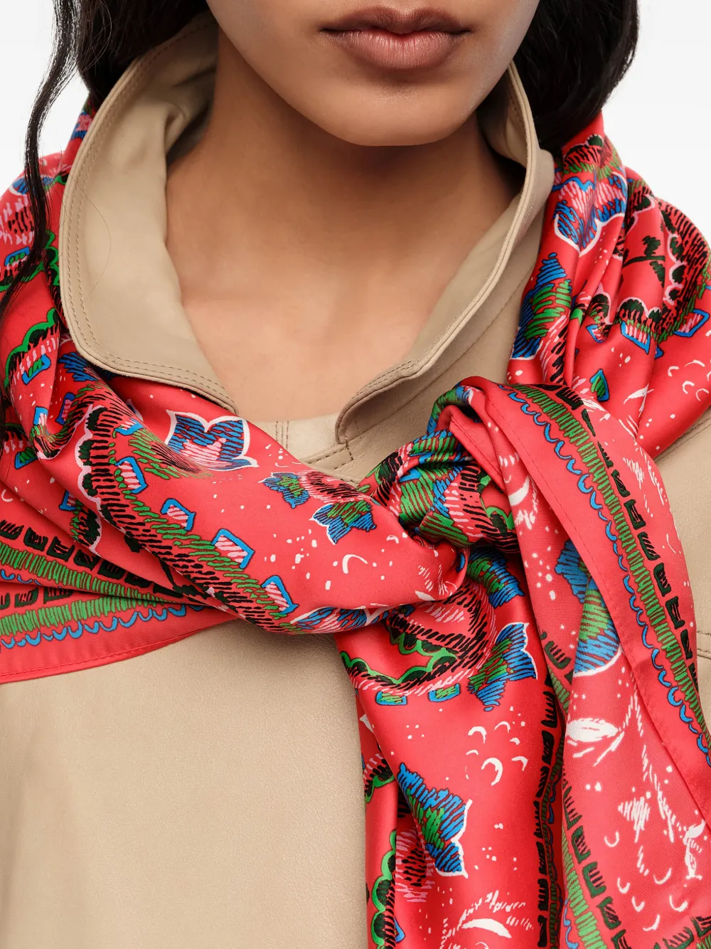BIMBA Y LOLA Sjaal met paisley-print Rood