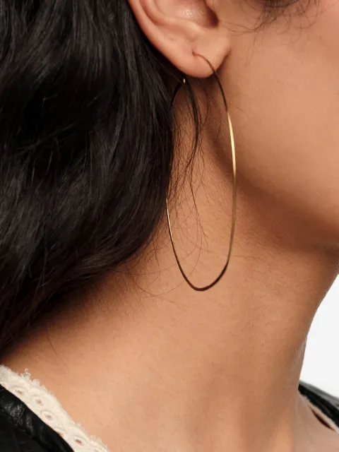 BIMBA Y LOLA large aged gold textured hoop earrings