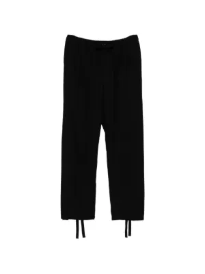 sacai ブラック ワイドパンツ Sacai ストライプ ワイドパンツ | ブラック | FARFETCH JP