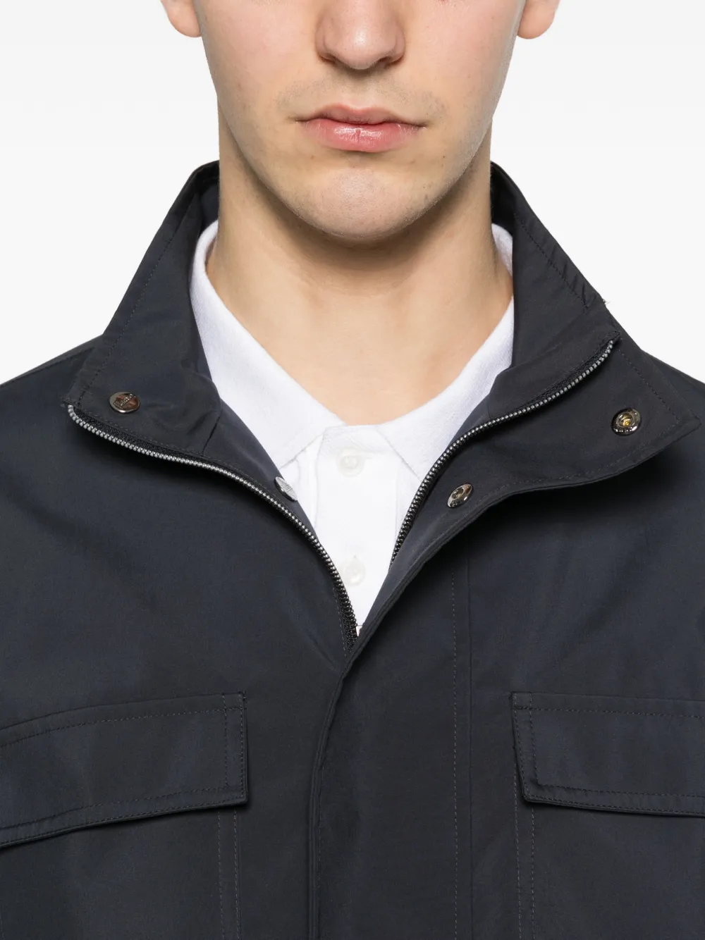 Herno Jack met klepzak Blauw