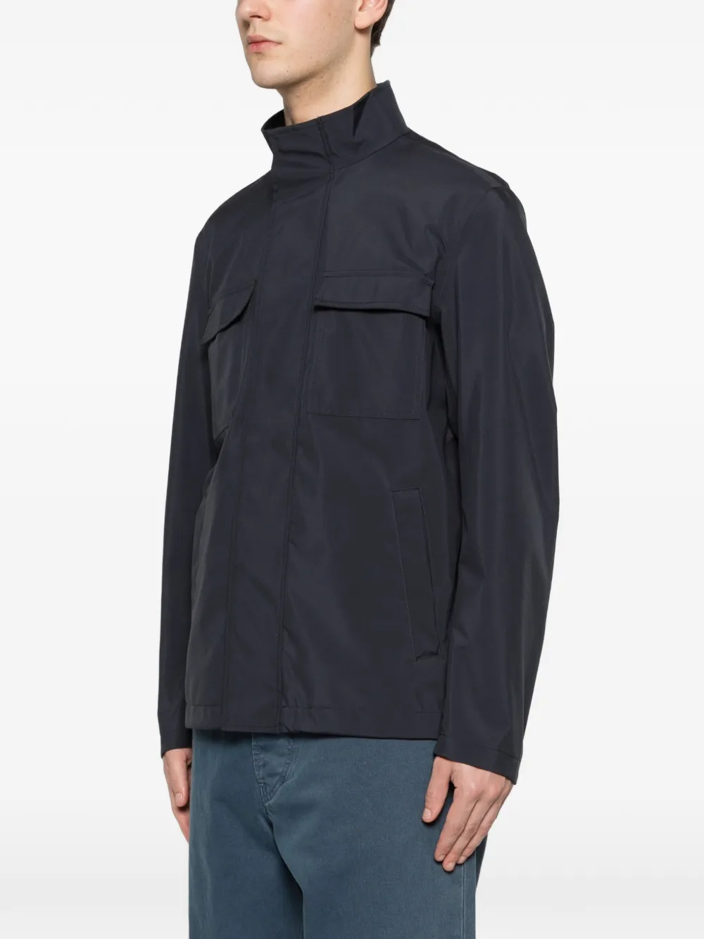 Herno Jack met klepzak Blauw