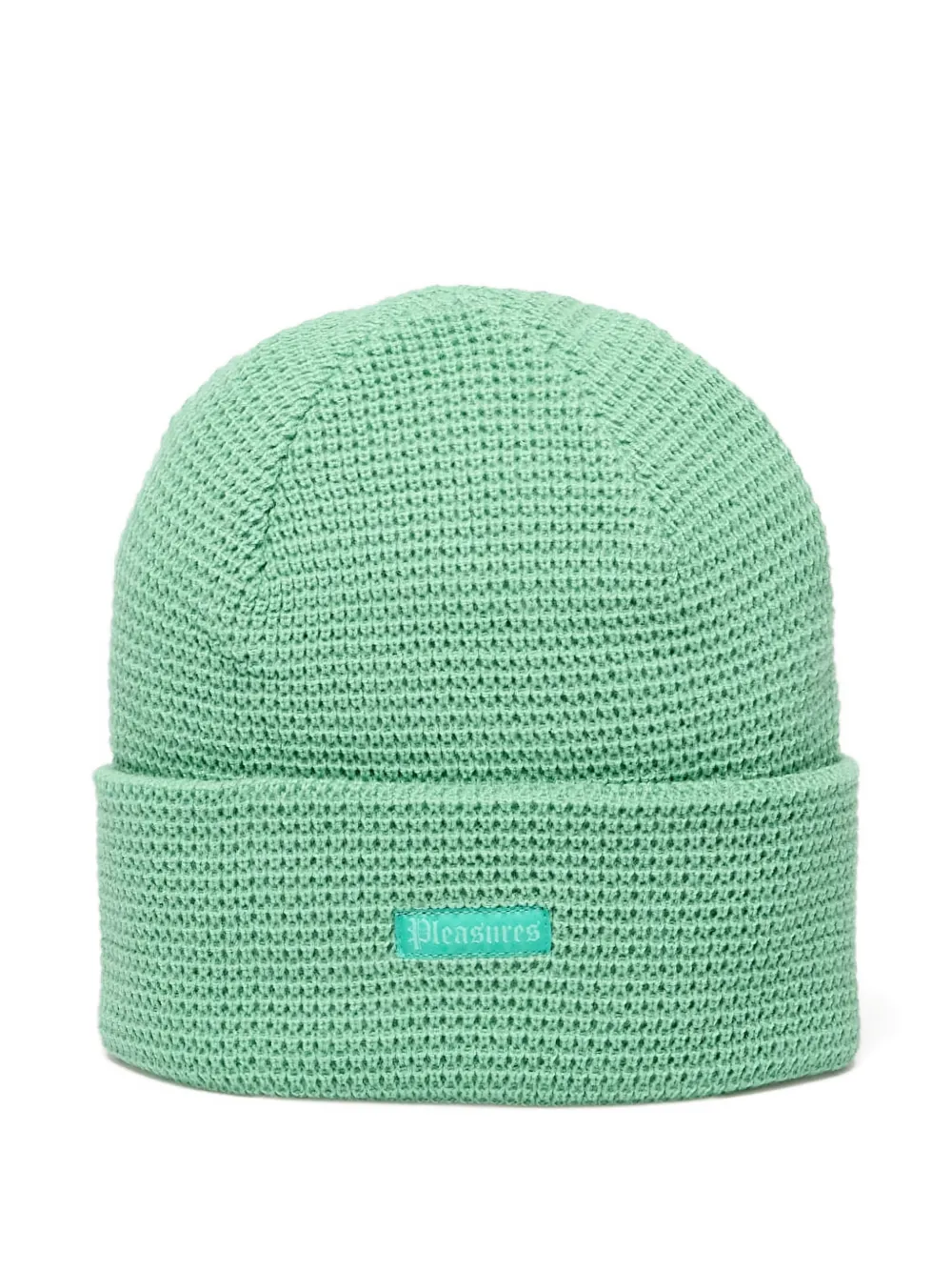 Pleasures waffle-knit beanie - Verde