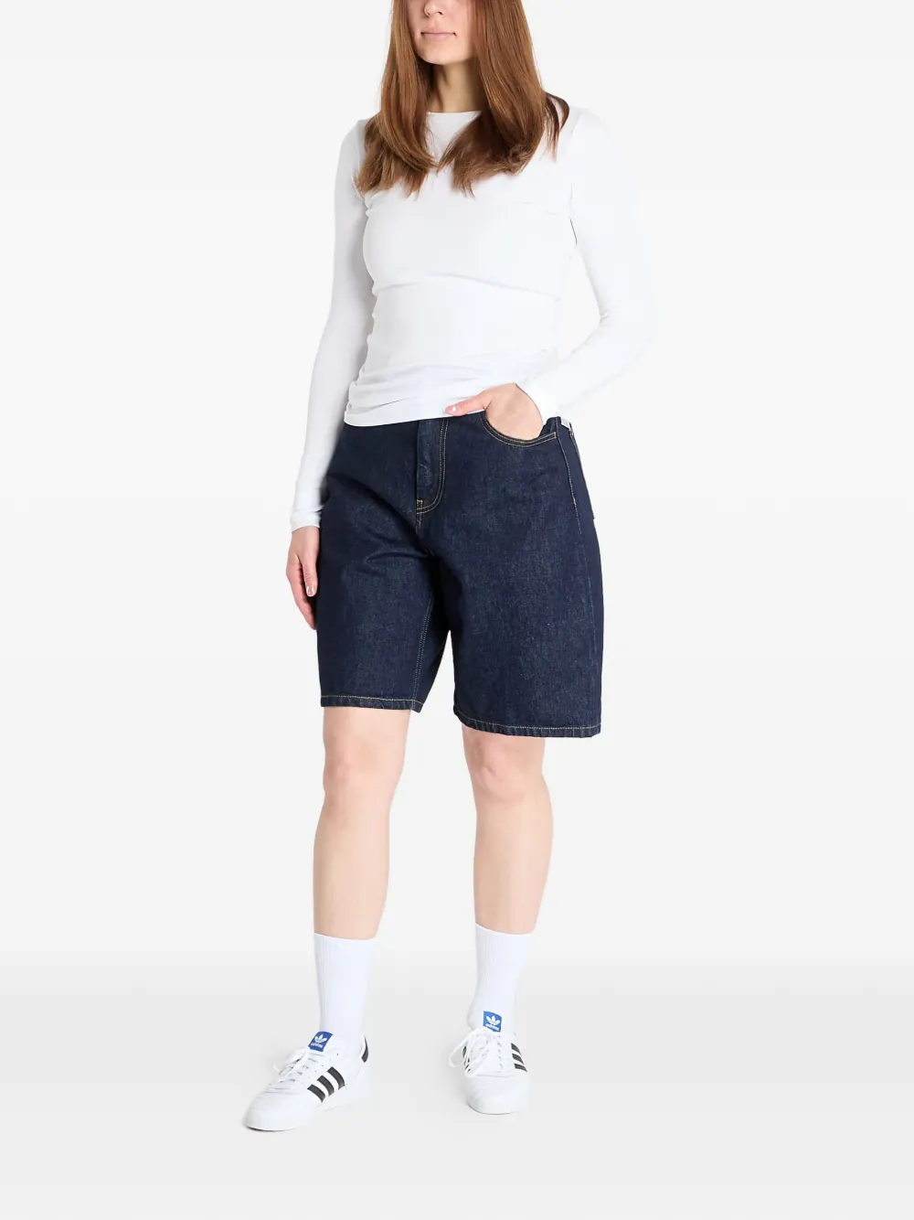 Carhartt WIP Brandon denim shorts Blauw