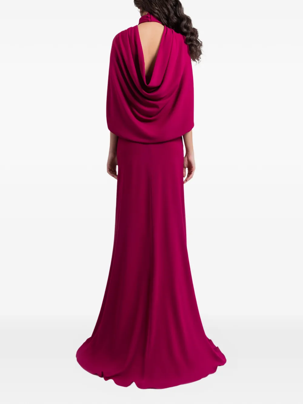 Gemy Maalouf Maxi-jurk met gedrapeerde voorkant Rood