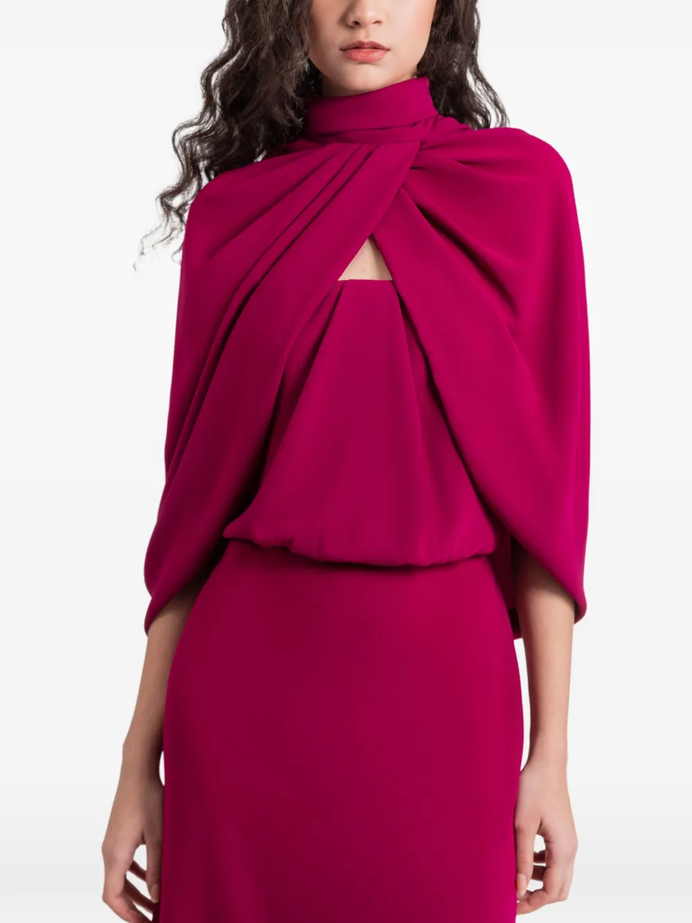 Gemy Maalouf Maxi-jurk met gedrapeerde voorkant Rood