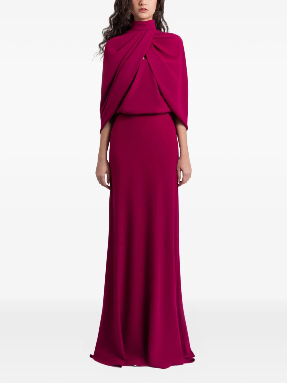 Gemy Maalouf Maxi-jurk met gedrapeerde voorkant Rood